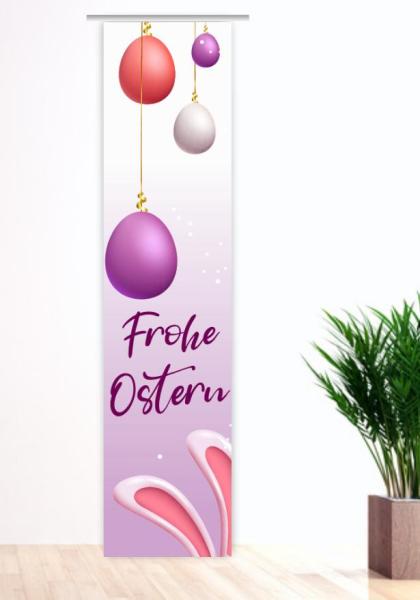 Ostergardine mit Ostereiern in weiß